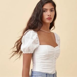 Reformation | Radish Top White Size 2